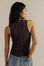 Load image into Gallery viewer, Free People We The Free Neria V-Neck Tank Top /Double Espresso