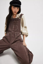 Load image into Gallery viewer, Free People We The Free Good Luck Barrel Overalls /Chocolate Mousse