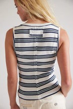 Load image into Gallery viewer, Free People Jamie Henley Striped Tank Top/white Combo