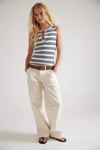 Load image into Gallery viewer, Free People Jamie Henley Striped Tank Top/white Combo