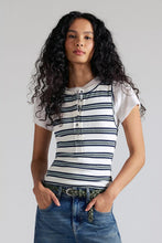 Load image into Gallery viewer, Free People Jamie Henley Striped Tank Top/white Combo