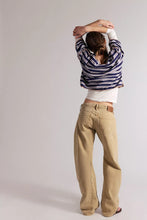 Load image into Gallery viewer, Free People We The Free Fable Low-Rise Twisted Bowed Jeans/Oat Latte