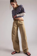 Load image into Gallery viewer, Free People We The Free Fable Low-Rise Twisted Bowed Jeans/Oat Latte