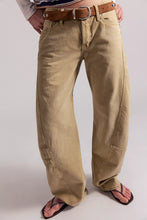 Load image into Gallery viewer, Free People We The Free Fable Low-Rise Twisted Bowed Jeans/Oat Latte