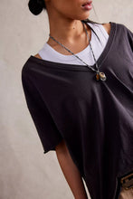 Load image into Gallery viewer, Free People We The Free Nina V-Neck Tee/Black