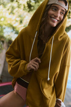 Load image into Gallery viewer, Free People Final Call Zip-Up Hoodie/Dried Palm