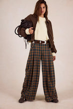 Load image into Gallery viewer, Free People About It Baggy Wide-Leg Trousers/Green Combo