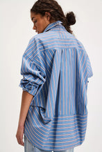 Load image into Gallery viewer, Free People We The Free Striped Varsity Vibes Shirt/