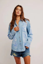 Load image into Gallery viewer, Free People Airbrushed Blossom Denim/Sky Blue Medi Indago