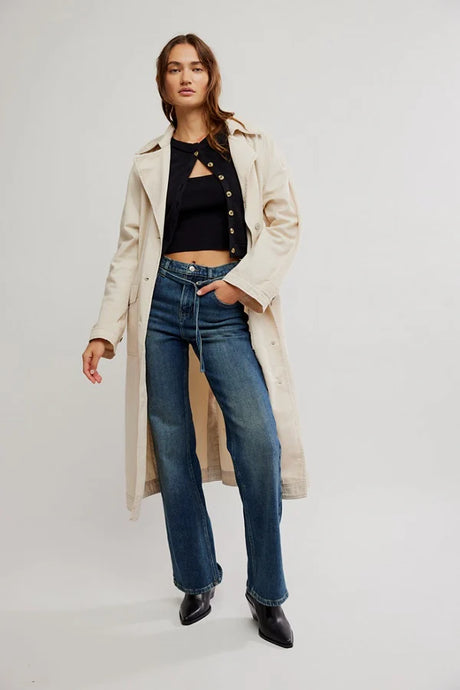 Free People Perry Washed Trench/French Oak