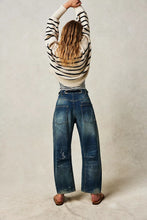 Load image into Gallery viewer, Free People We The Free Moxie Pull-On Barrel Jeans/Timeless Blue