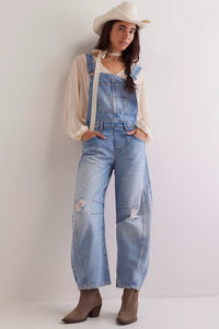 Free People We The Free Good Luck Barrel Overalls/ Going Steady