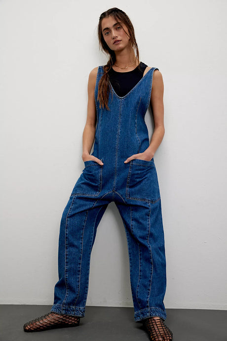 Free people We The Free High Roller Jumpsuit/Sapphire Blue