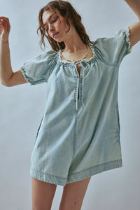 Free People We The Free Daisy Denim Babydoll Rompe