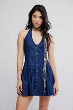 Load image into Gallery viewer, Free People Clean Break Denim Mini Dress/Night Wash