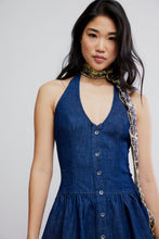 Load image into Gallery viewer, Free People Clean Break Denim Mini Dress/Night Wash