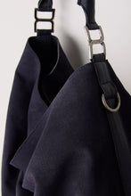 Load image into Gallery viewer, Free People Suzie Suede Slouch Tote/charcoal