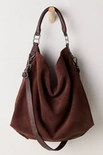 Load image into Gallery viewer, Free People Suzie Suede Slouch Tote/Espresso