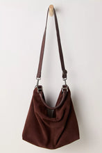 Load image into Gallery viewer, Free People Suzie Suede Slouch Tote/Espresso