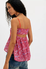 Load image into Gallery viewer, Free People Malia Babydoll Tank/ Raspberry Combo