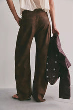 Load image into Gallery viewer, Free People We The Free Spotlight Vegan Suede Trousers/Chocolate Brown