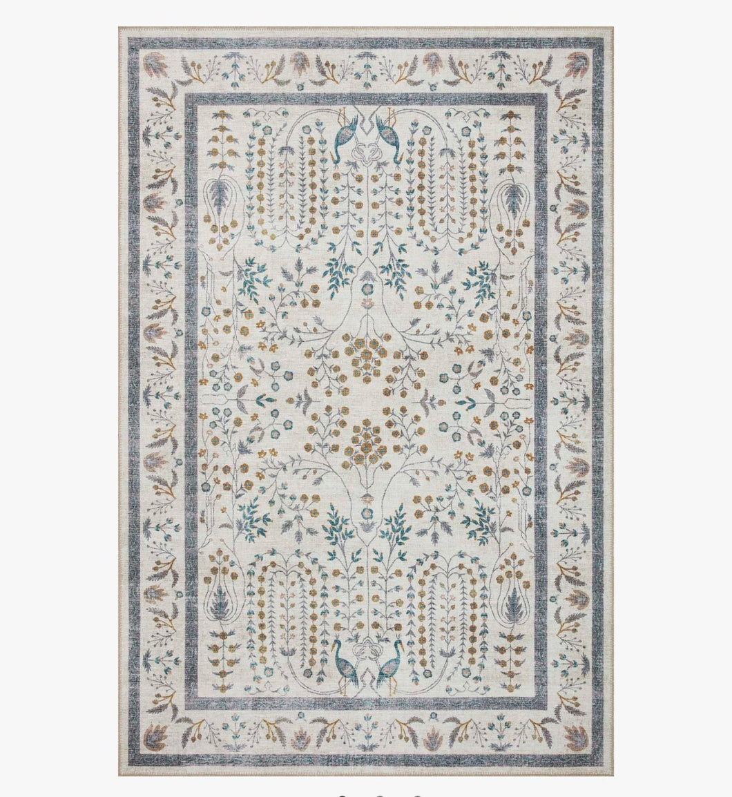 Rifle PaperX Loloi Rug Maison Collection/Wisteria Cream