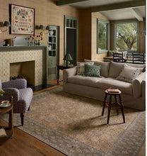 Load image into Gallery viewer, Rifle Paper Edinburgh Collection Aster Power Loomed Rug/Sand and Green