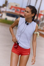 Load image into Gallery viewer, Free People Love My Twist Muscle Tank/White Heather Grey