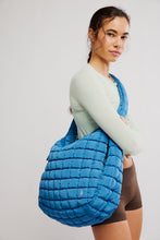 Load image into Gallery viewer, Free People Quilted Carryall Bag/Deep Teal