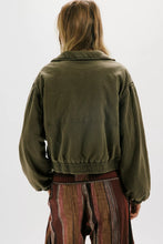 Load image into Gallery viewer, Free People FP One Birdie Washed Jacket/ Olive Green