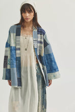 Load image into Gallery viewer, Free People We The Free Evie Kimono/Indigo Patchwork