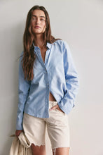 Load image into Gallery viewer, Free People We The Free Benny Slim Oxford Button-Down/Blue Combo