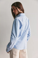 Load image into Gallery viewer, Free People We The Free Benny Slim Oxford Button-Down/Blue Combo