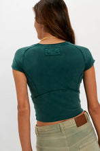 Load image into Gallery viewer, Free People We The Free Protagonist Cropped Cap Sleeve Tee/Rainforest