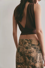 Load image into Gallery viewer, Free People We The Free Fable Printed Low-Rise Twisted Bowed Jeans/Snake Combo