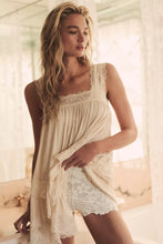Load image into Gallery viewer, Free People Forever Yours Mini Slip Dress/Toasted Eggnog