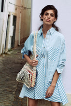 Load image into Gallery viewer, Free People Oxford Club Mini Dress /Cornfield Combo