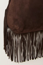Load image into Gallery viewer, Free People Finn Fringe Shoulder Bag/Espresso