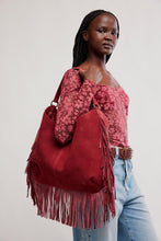 Load image into Gallery viewer, Free People Finn Fringe Shoulder Bag/Chilled Merlot