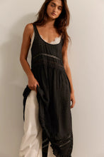 Load image into Gallery viewer, Free People Voile and Lace Midi Slip Dress/Charcoal Combo