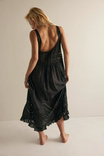 Load image into Gallery viewer, Free People Voile and Lace Midi Slip Dress/Charcoal Combo