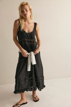 Load image into Gallery viewer, Free People Voile and Lace Midi Slip Dress/Charcoal Combo