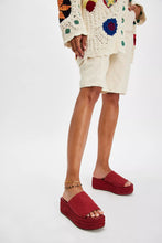 Load image into Gallery viewer, Free People Harbor Flatform Sandals/Cherry Cola