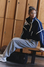 Load image into Gallery viewer, Free People Mountain High Half-Zip Fleece/Navy Combo
