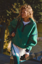 Load image into Gallery viewer, Free People Mountain High Half-Zip Fleece/Green Glow