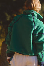 Load image into Gallery viewer, Free People Mountain High Half-Zip Fleece/Green Glow