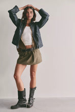 Load image into Gallery viewer, Free People Riverfront Surplus Mini Skirt /Beech Leaves
