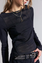 Load image into Gallery viewer, Free People Delilah Long Sleeve Top/Black