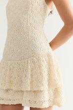 Load image into Gallery viewer, Free People Slow Burn Lace Mini Dress /Natural Combo
