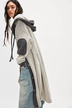 Load image into Gallery viewer, Free People Tomorrows Sweatshirt Cardigan /Dark Heather Grey Combo